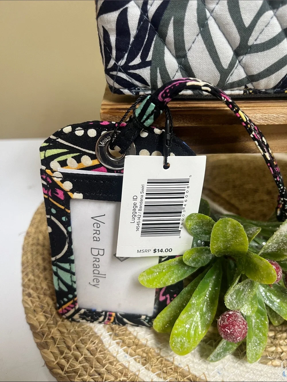 Bundle Vera Bradley mini wallet, luggage tag,small coin purse & travel wallet
